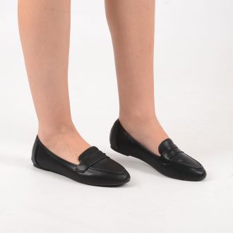 Κλασσικά μοκασίνια σε μαύρο χρώμα BLACK 404187