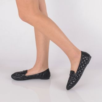 Καπιτονέ μοκασίνια σε μαύρο χρώμα BLACK 538423