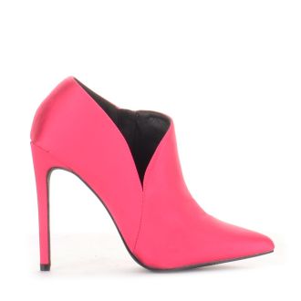 Σατεν μποτάκια αστραγάλου σε φούξια χρώμα FUCHSIA 627457
