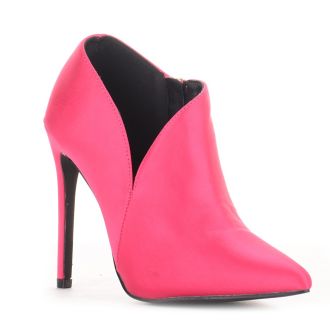 Σατεν μποτάκια αστραγάλου σε φούξια χρώμα FUCHSIA 627457