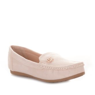 Γυναικεία σουέντ μοκασίνια σε μπεζ χρώμα BEIGE 639281