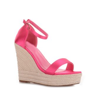 Σατέν γυναικείες πλατφόρμες σε φούξια χρώμα FUCHSIA 642726