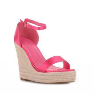 Πλατφόρμες Σατέν σε Φούξια Χρώμα FUCHSIA 651254