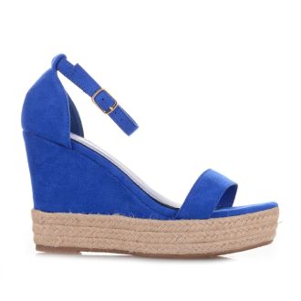 Μπλε σουέντ Πλατφόρμες BLUE 651255