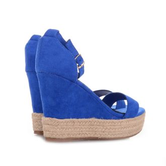 Μπλε σουέντ Πλατφόρμες BLUE 651255