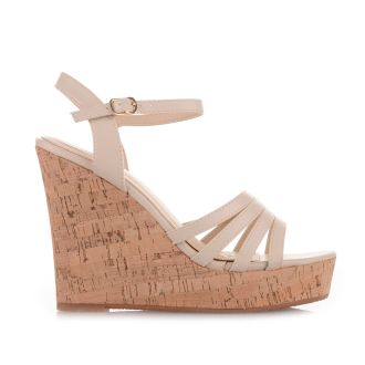 Μπεζ πλατφόρμες με φελλό BEIGE 651962