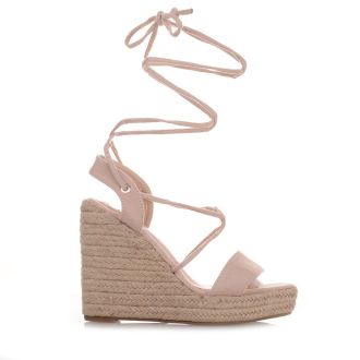 Πλατφόρμες Lace Up με Σχοινί BEIGE 669045