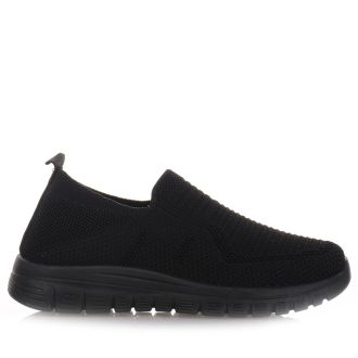 Μαύρο sneakers ελαστικό τύπου κάλτσα BLACK 669777