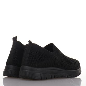 Μαύρο sneakers ελαστικό τύπου κάλτσα BLACK 669777