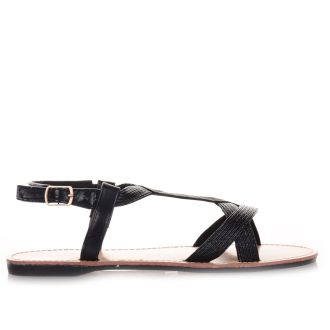 Γυναικεία σανδάλια σε μαύρο χρώμα BLACK 670513