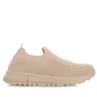 Γυναικεία Μπεζ Sneakers Κάλτσα BEIGE 672446