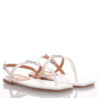 Λευκά Γυναικεία Σανδάλια Δίχαλα WHITE 674141