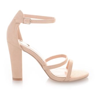 Μπεζ Πέδιλα με λεπτά Λουράκια BEIGE 680058