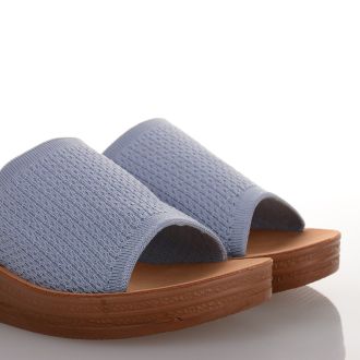 Μπλε Πλατφόρμες με Υφασμάτινη Φάσα BLUE 680493