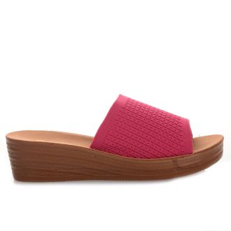 Φούξια Πλατφόρμες με Υφασμάτινη Φάσα FUCHSIA 680494