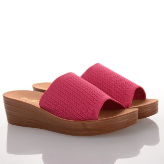 Φούξια Πλατφόρμες με Υφασμάτινη Φάσα FUCHSIA 680494