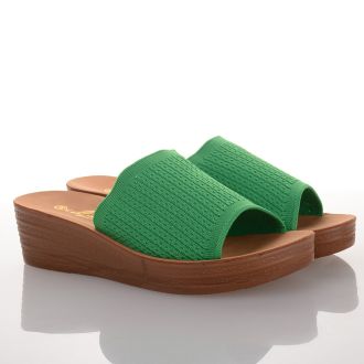 Πράσινες Πλατφόρμες με Υφασμάτινη Φάσα GREEN 680495