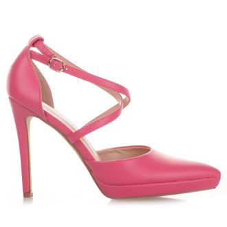 Φούξια Γόβες με Χιαστί Λουράκι FUCHSIA 687355