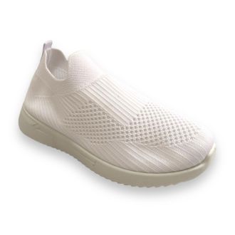 Λευκό sneakers ελαστικό τύπου κάλτσα WHITE 702178