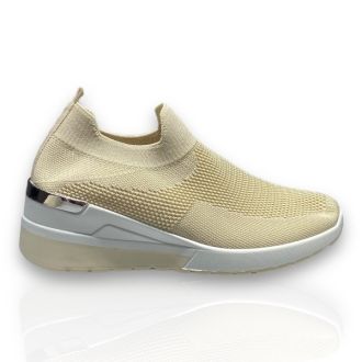 Γυναικεία Sneakers Κάλτσα σε μπέζ χρώμα BEIGE 702410