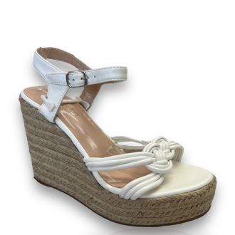 Γυναικείες λευκές πλατφόρμες WHITE 702974