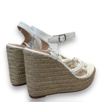 Γυναικείες λευκές πλατφόρμες WHITE 702974