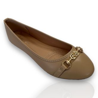 Γυναικείες μπαλαρίνες σε μπέζ χρώμα BEIGE 702981