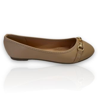 Γυναικείες μπαλαρίνες σε μπέζ χρώμα BEIGE 702981