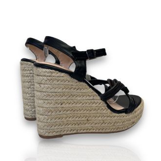 Γυναικείες μαύρες πλατφόρμες BLACK 702996