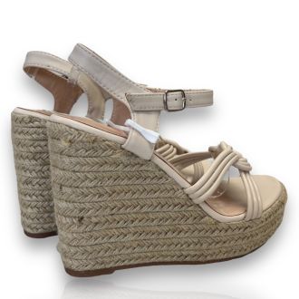 Γυναικείες μπέζ πλατφόρμες BEIGE 703004