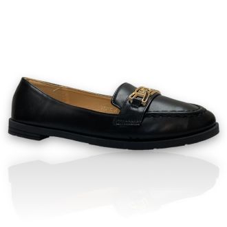 Γυναικεία μοκασίνια σε μαύρο χρώμα BLACK 704225