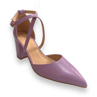 Γυναικείες μωβ με χοντρό τακούνι PURPLE 704524
