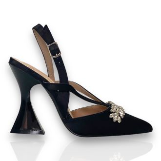 Γυναικείες μαύρες γόβες BLACK 704528