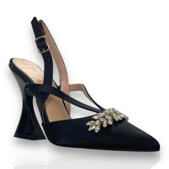 Γυναικείες μαύρες γόβες BLACK 704528