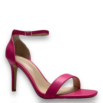 Γυναικεία πέδιλα με λεπτό τακούνι FUSHIA 704737