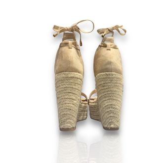 Γυναικείες μπέζ πλατφόρμες Lace Up BEIGE 706205