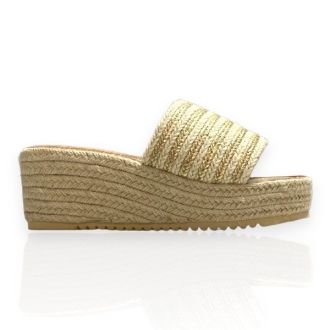 Γυναικείες μπέζ πλατφόρμες BEIGE 708093