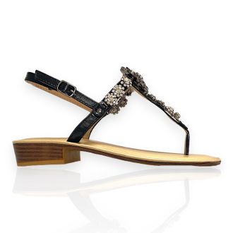 Γυναικεία flat σανδάλια BLACK 708446