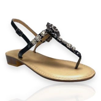 Γυναικεία flat σανδάλια BLACK 708446