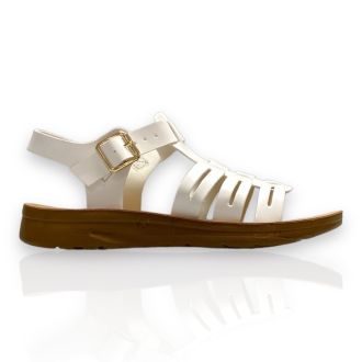 Γυναικεία λευκά σανδάλια WHITE 708884