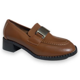 Γυναικεία loafers σε καφέ χρώμα CUOIO 716723