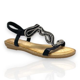 Γυναικεία σανδάλια σε μαύρο χρώμα BLACK 716740