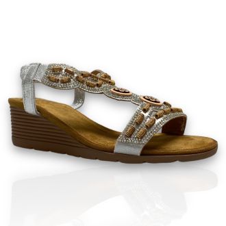 Γυναικείες πλατφόρμες σε ασημί χρώμα SILVER 716752