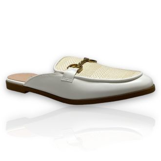 Γυναικεία λευκά mules WHITE 717563