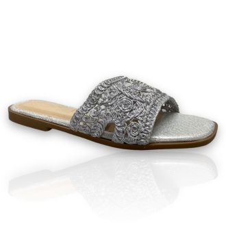 Γυναικεία σανδάλια σε ασημί χρώμα SILVER 717998