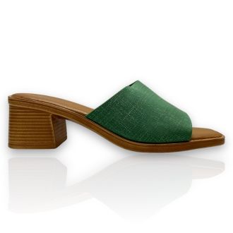 Γυναικεία πράσινα mules GREEN 718517