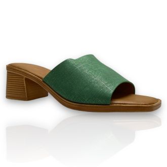 Γυναικεία πράσινα mules GREEN 718517
