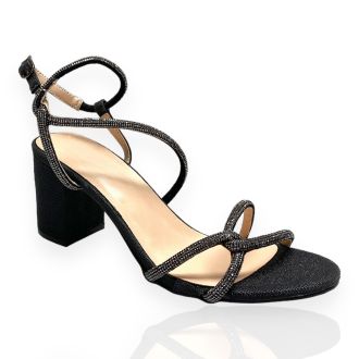 Γυναικεία μαύρα πέδιλα BLACK 718520