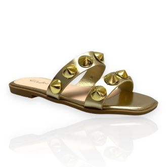 Γυναικεία χρυσά σανδάλια με τρουκς GOLD 719210