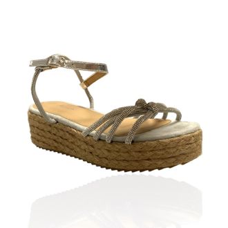 Γυναικείες ασημί πλατφόρμες SILVER 720605